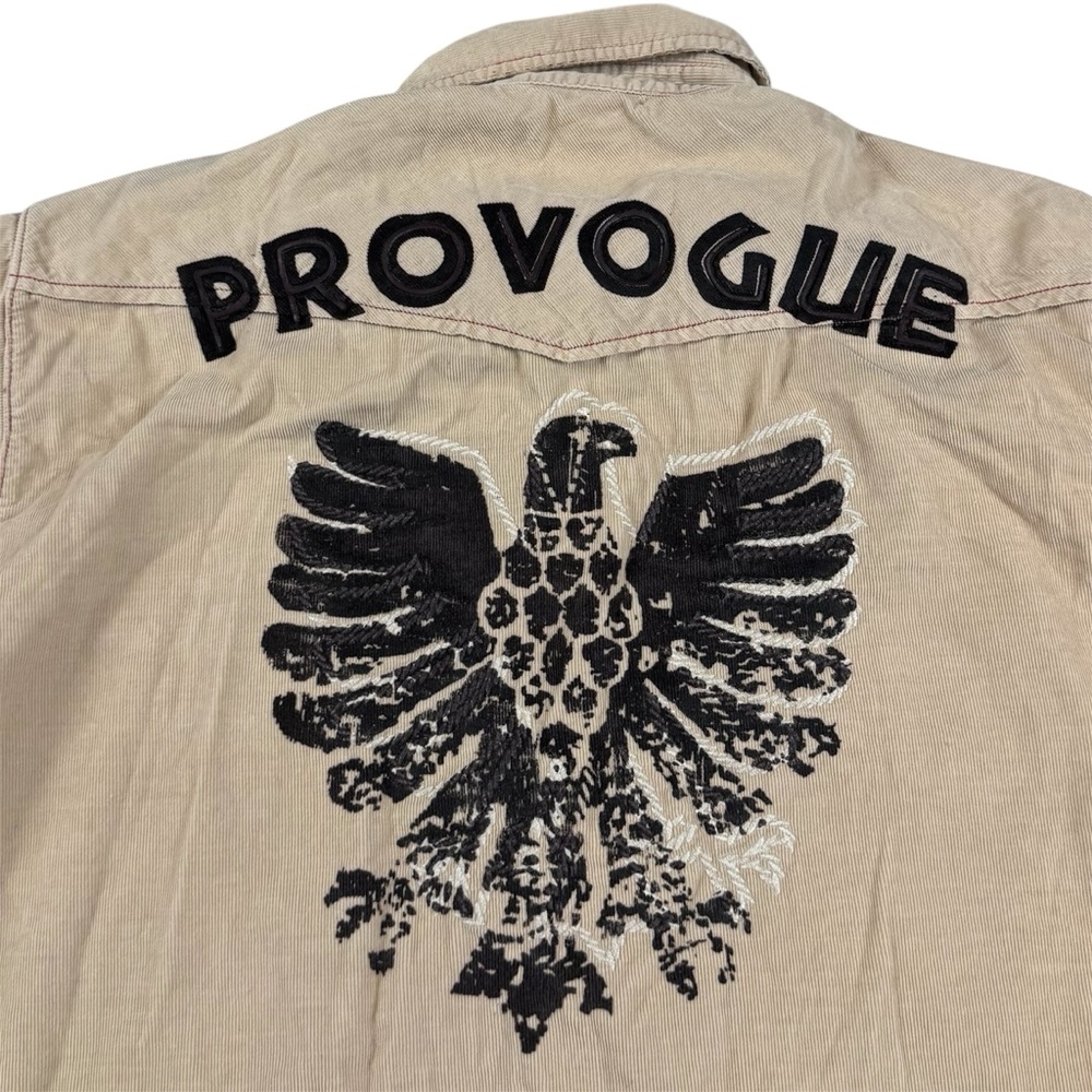 Vintage Y2k Provogue Western Corduroy Button Up Shirt Pearl Snap Cowboy Mens M